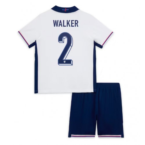 Fotballdrakt Barn England Kyle Walker #2 Hjemmedraktsett EM 2024 Kortermet (+ Korte bukser)